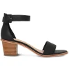 Nude Mickee Black Leather Ankle Strap Heel