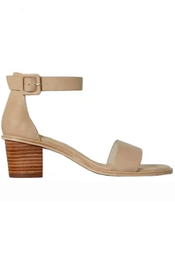 Nude Mickee Leather Ankle Strap Heel