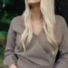 Humidity Lifestyle Mika Mocha Mohair Blend Wrap Knit