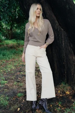 Humidity Lifestyle Mika Mocha Mohair Blend Wrap Knit
