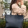 Among the Brave Milan Black Leather Tote Bag