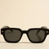 RE:UNION Label Milano Black Classic Stud Sunglasses