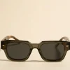 RE:UNION Label Milano Grey Tort Arm Classic Stud Sunglasses
