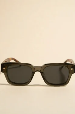 RE:UNION Label Milano Grey Tort Arm Classic Stud Sunglasses