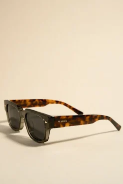 RE:UNION Label Milano Grey Tort Arm Classic Stud Sunglasses