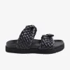 Walnut Mim Black Braided Slide