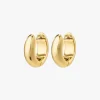 Pilgrim Mine Recycled Chunky Huggie Hoops Gold
