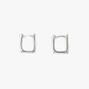 Brie Leon Mini Bloq Square Sterling Silver Earrings