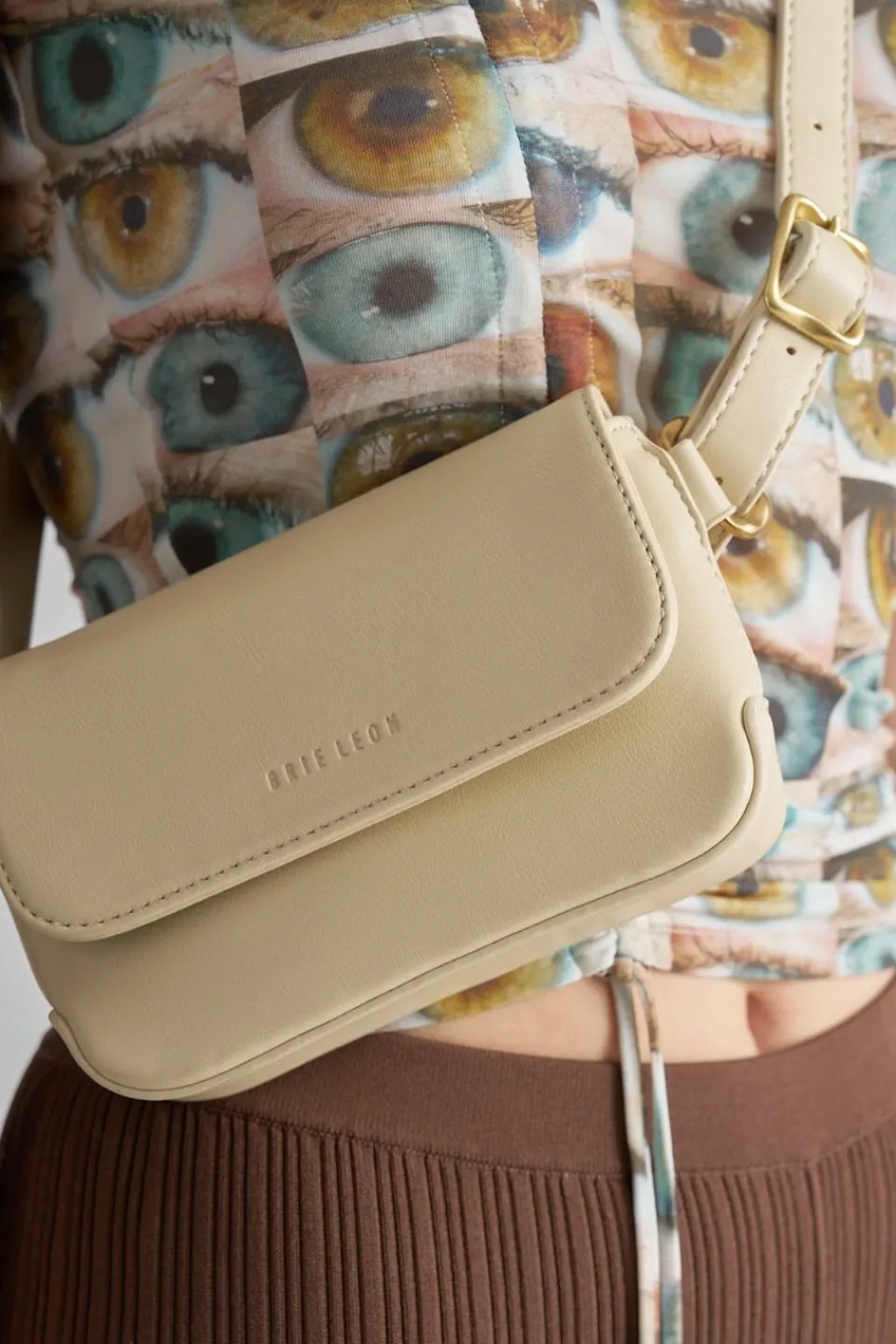 Brie Leon Mini Camille Cashew Cross Body Bag