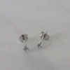 Sophie Mini Rock Stud Earrings Clear Silver