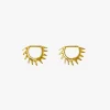 Brie Leon Mini Solida 18k Gold Plated Hoop Earrings
