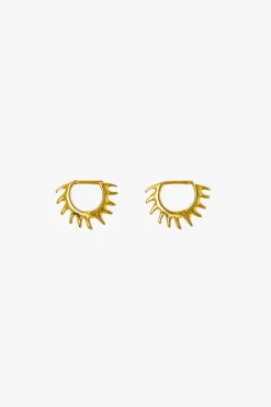 Brie Leon Mini Solida 18k Gold Plated Hoop Earrings