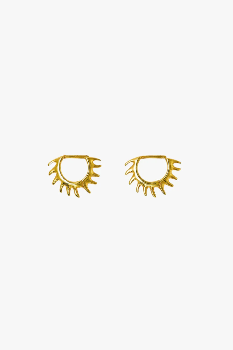 Brie Leon Mini Solida 18k Gold Plated Hoop Earrings