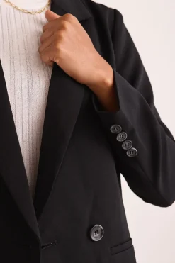 Stories be Told Mission Black Soft Crepe Blazer