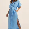 Zoe Kratzmann Moat Peacock Blue Shirt Dress