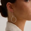 Humble + Heart Modern Double EOL Circle Rhodium Threads