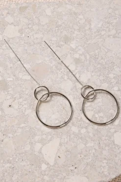 Humble + Heart Modern Double EOL Circle Rhodium Threads