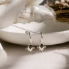 Silver Linings Monarchy Mini Silver Hoops with Black Garnet