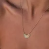 Love Lunamei Moonbeams 18k Gold Plate with Blush Pink Stone Necklace