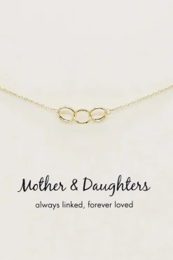 Petals Mother + Daughter 14k Gold Plate Triple Circles Necklace