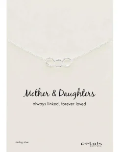 Petals Mother + Daughter Sterling Silver Triple Circles Necklace