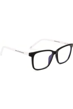 Prive Revaux MVP Square Black White Blue Light Glasses