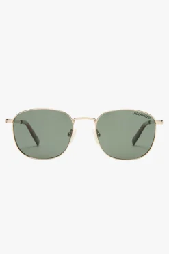 Le Specs Neptune Deux Gold Round Metal Sunglasses