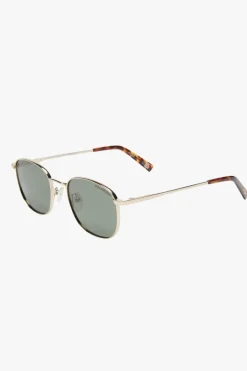 Le Specs Neptune Deux Gold Round Metal Sunglasses