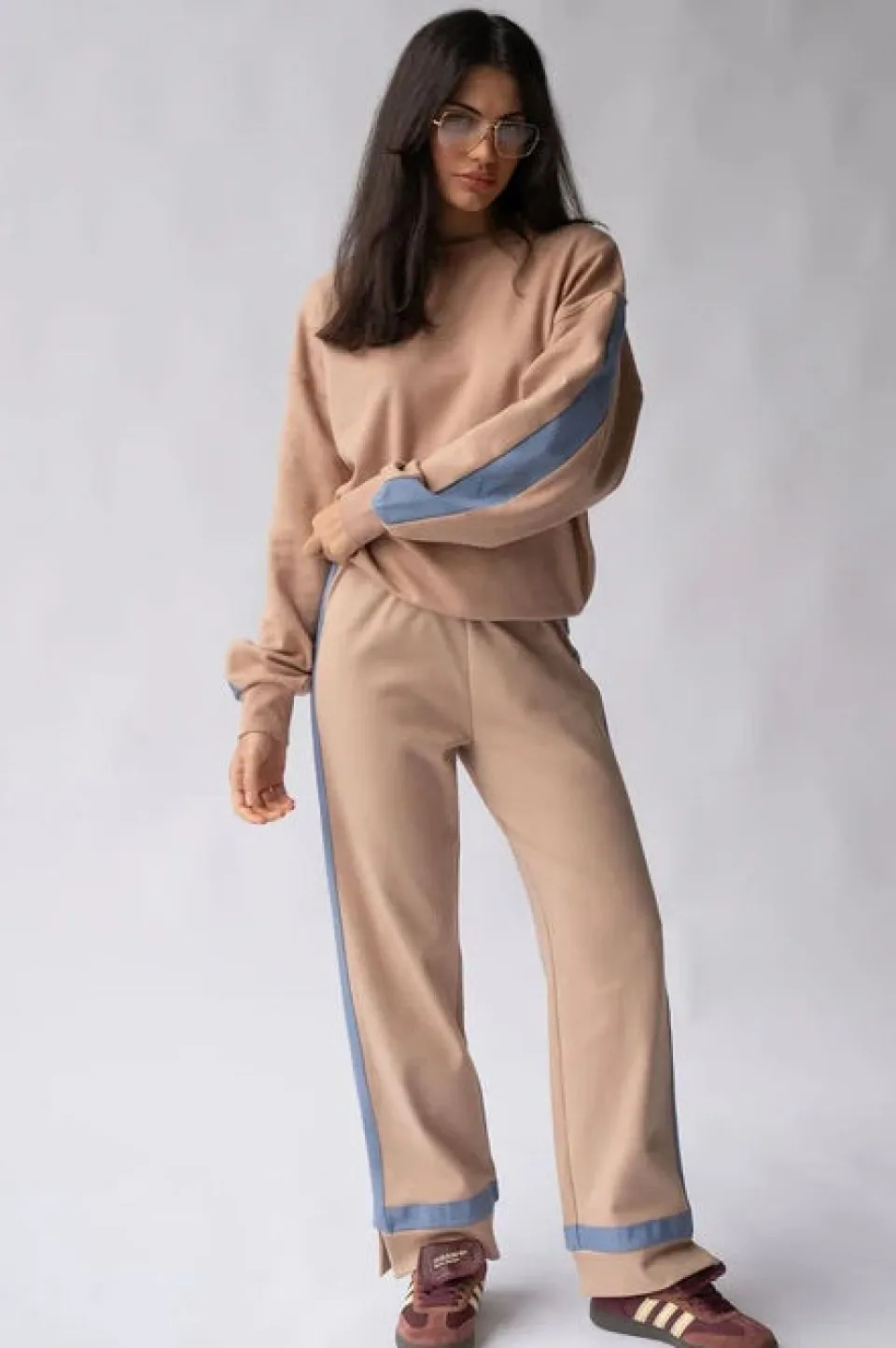 Araminta James 1984 Nougat Blue Stripe Sweatshirt