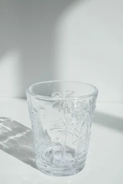 Coast to Coast Oasis Etched Palm Clear 9x10cm Drinking Glass