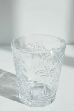 Coast to Coast Oasis Etched Palm Clear 9x10cm Drinking Glass