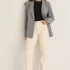 Among the Brave Officer Grey Pinstripe Double Breasted Blazer