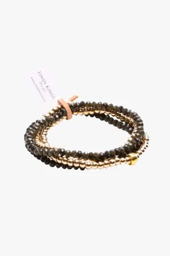 Lindi Kingi Olive Gold Bracelet Set