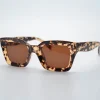 Reality Eyewear Onassis Square Turtle with Brown Lens Sunglasses
