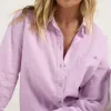 RE:UNION Label Optimum Lilac Linen Oversized Shirt