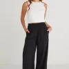 Stories be Told Opulent Luxury Black Pull On Wide Leg Pants