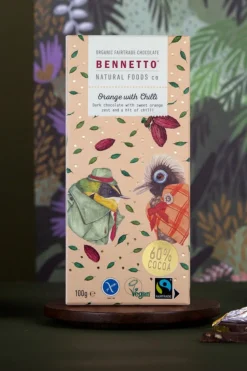 Bennetto Orange Chilli 80g Orange Fairtrade Chocolate