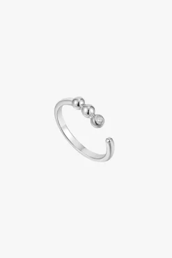 Ania Haie Orb Sparkle Adjustable EOL Silver Ring