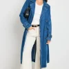 RE:UNION Label Origin Storm Blue Denim Trench Coat