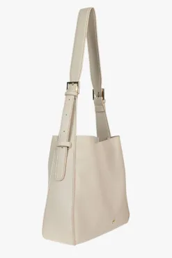 Peta + Jain Otto Beige Grain Hobo Bucket Bag