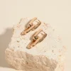 Humble + Heart Oval Double EOL Link Gold Hoop Earrings
