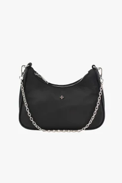 Peta + Jain Paloma Black Nylon Silver Hardware Crossbody Bag