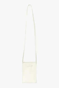Brie Leon Paloma Ivory Brushed Croc Phone Bag