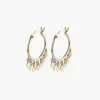 Pilgrim Panna Gold Multi Mini Charm EOL Hoop Earrings