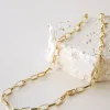 Humble + Heart Paper Clip Gold Necklace