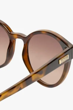 Le Specs Paramount Round Milky Tort Brown Gradient Lens Sunglasses