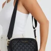 Among the Brave Paris Black Leather Diamond Quilted Bag