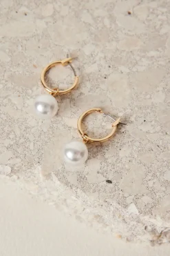 Humble + Heart Pearl Sleeper Gold Earrings