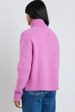 Ivy + Jack Penelope Fuchsia Roll Neck Knit Jumper