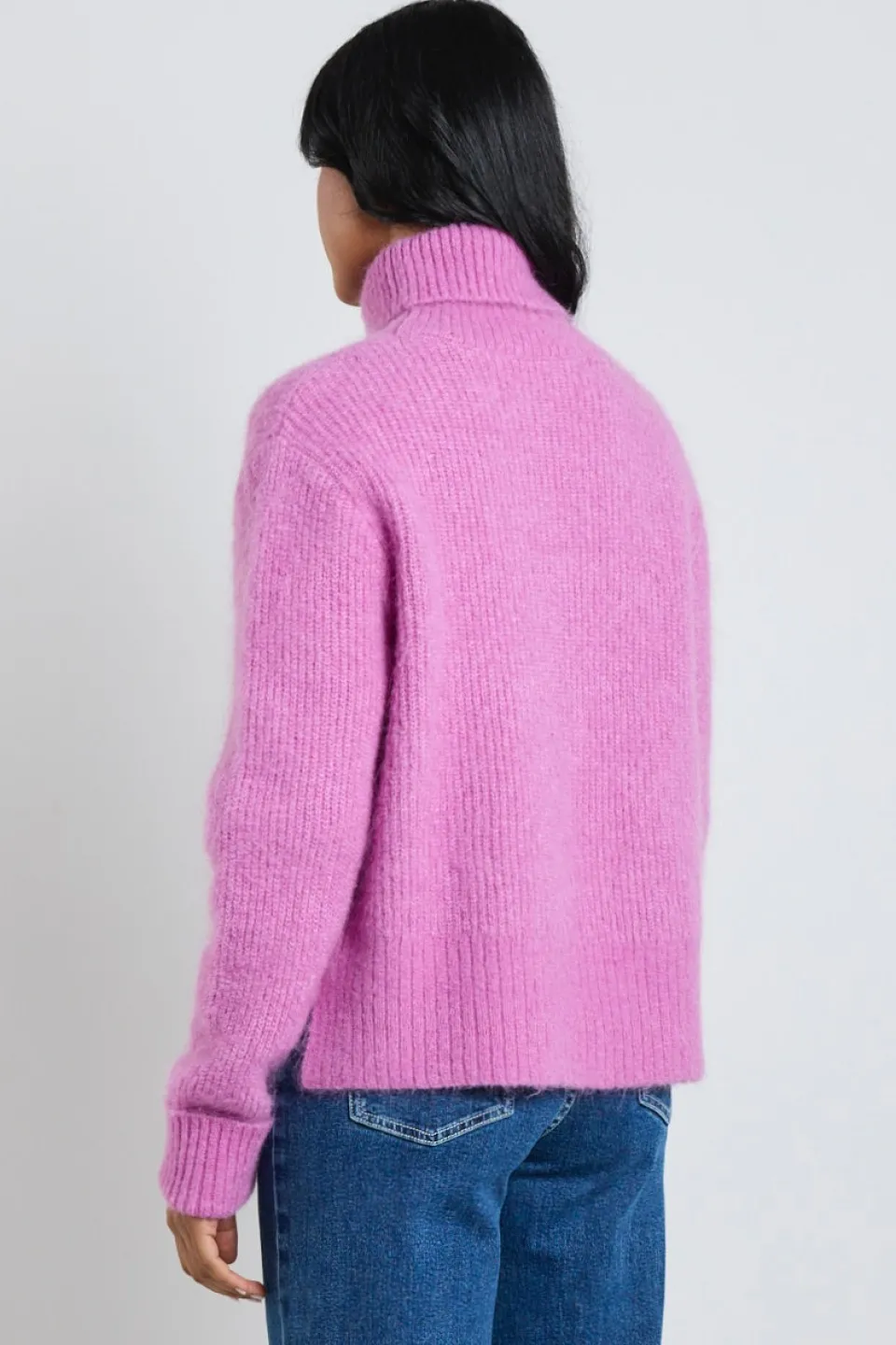 Ivy + Jack Penelope Fuchsia Roll Neck Knit Jumper